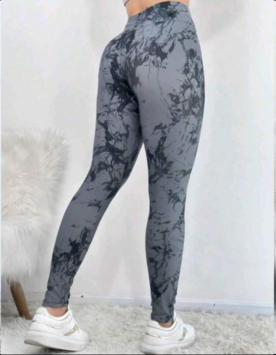 Calça Legging Marmorizada rajada fitness academia yoga esporte
